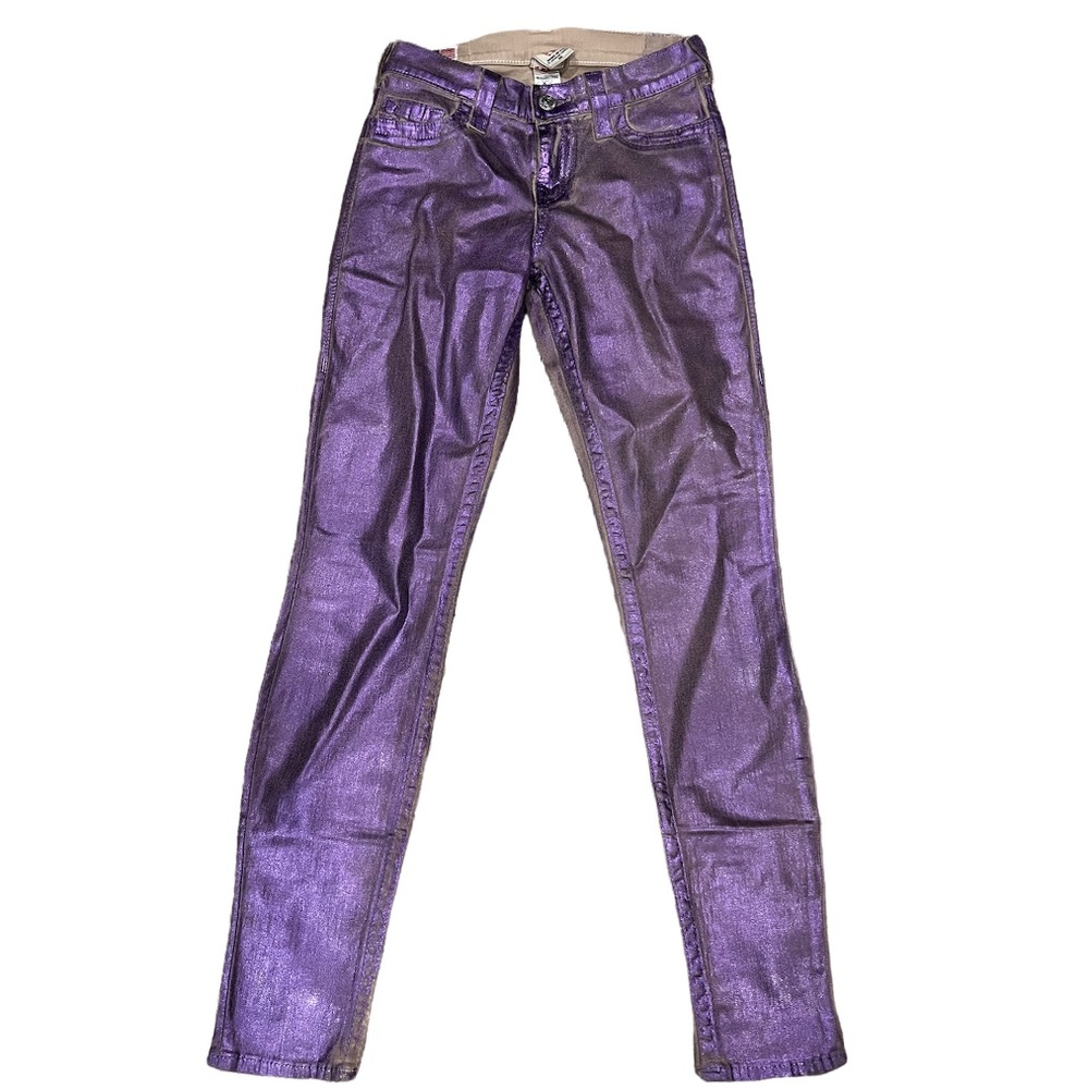 True Religion Purple Metallic jeans